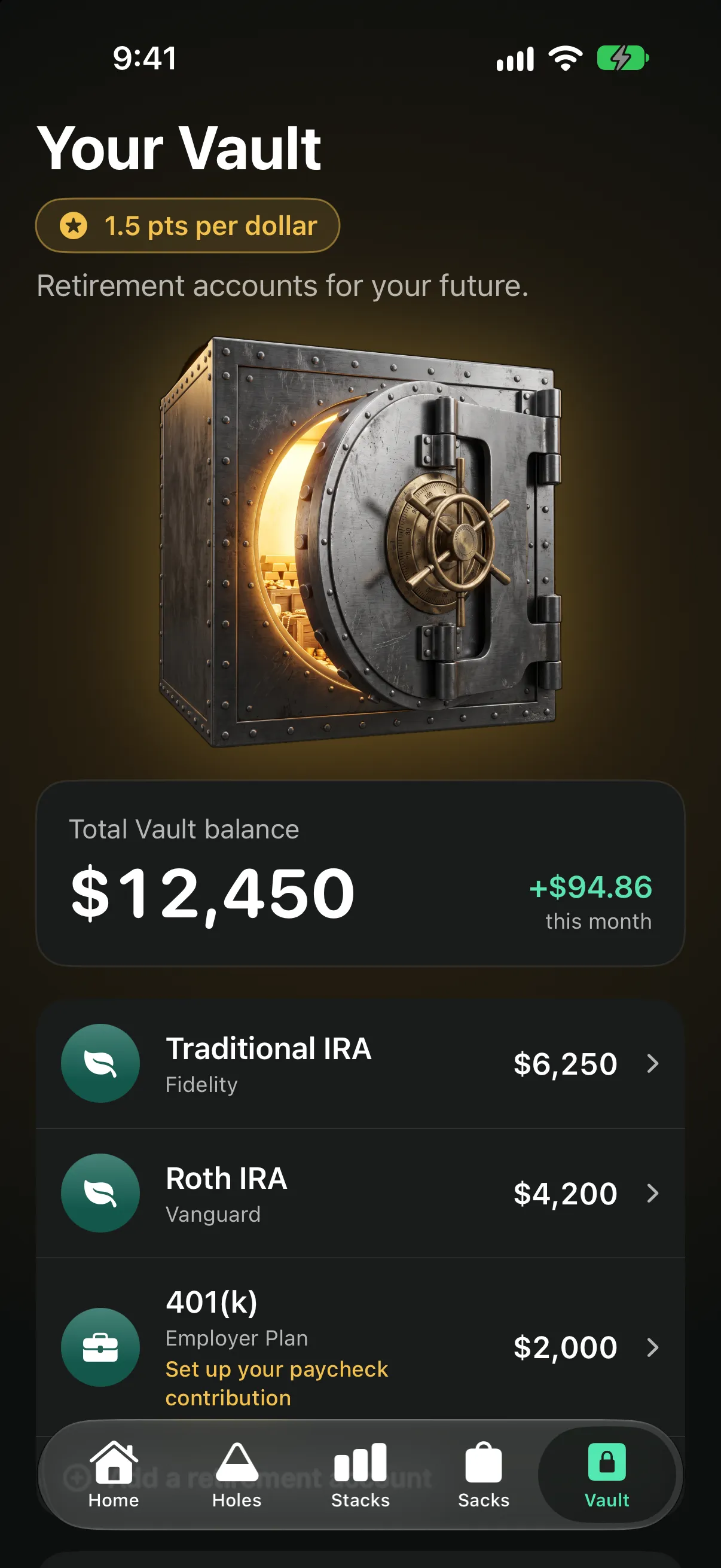 Vault screenshot