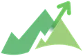 The StackUpp mountain-and-arrow mark