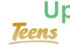 StackUpp Teens stacked wordmark on dark